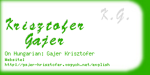 krisztofer gajer business card